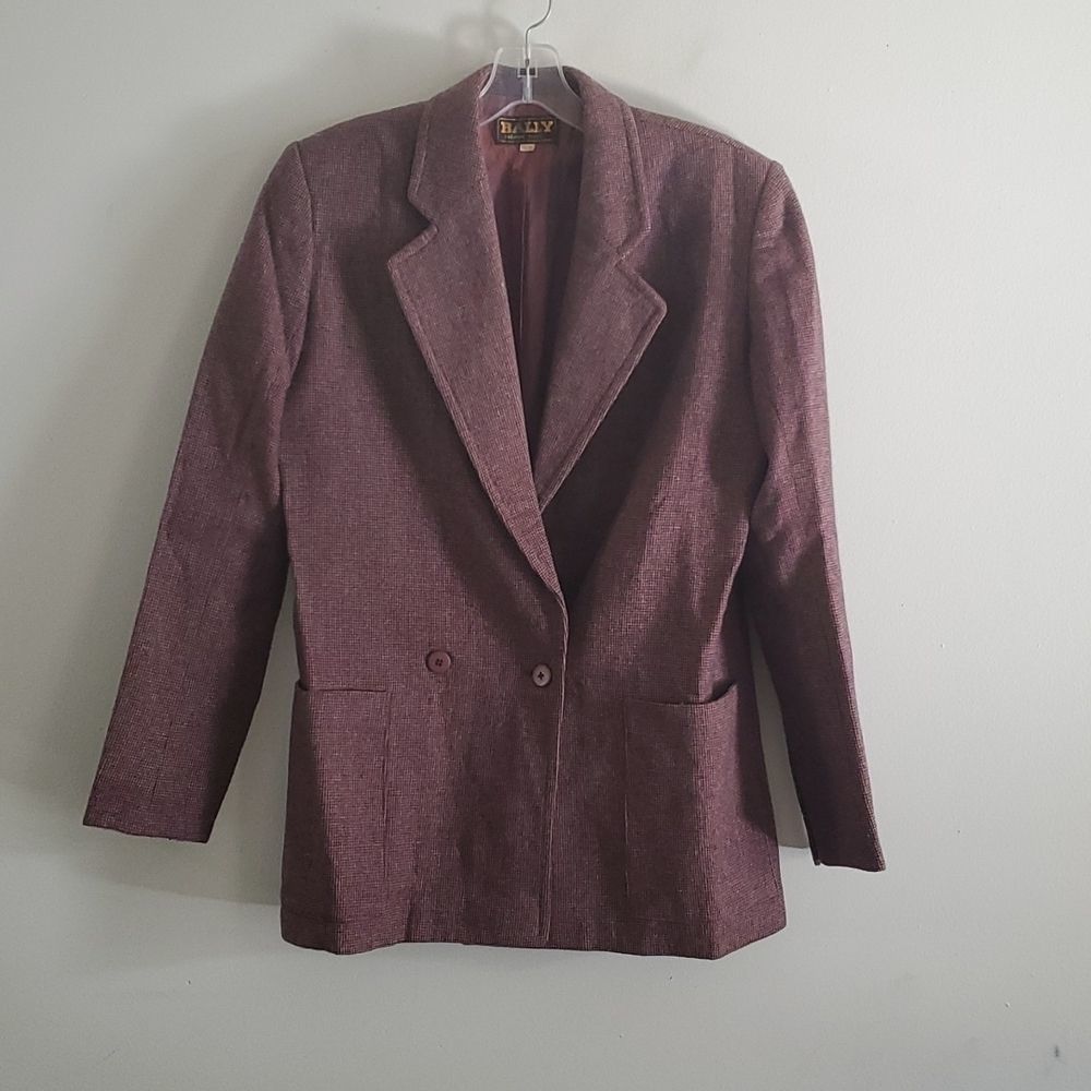 Bally Vintage Wool Blend Double Breasted Blazer